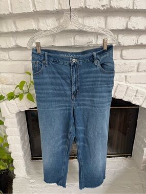 American Eagle Medium Blue Capri Straight Jeans
